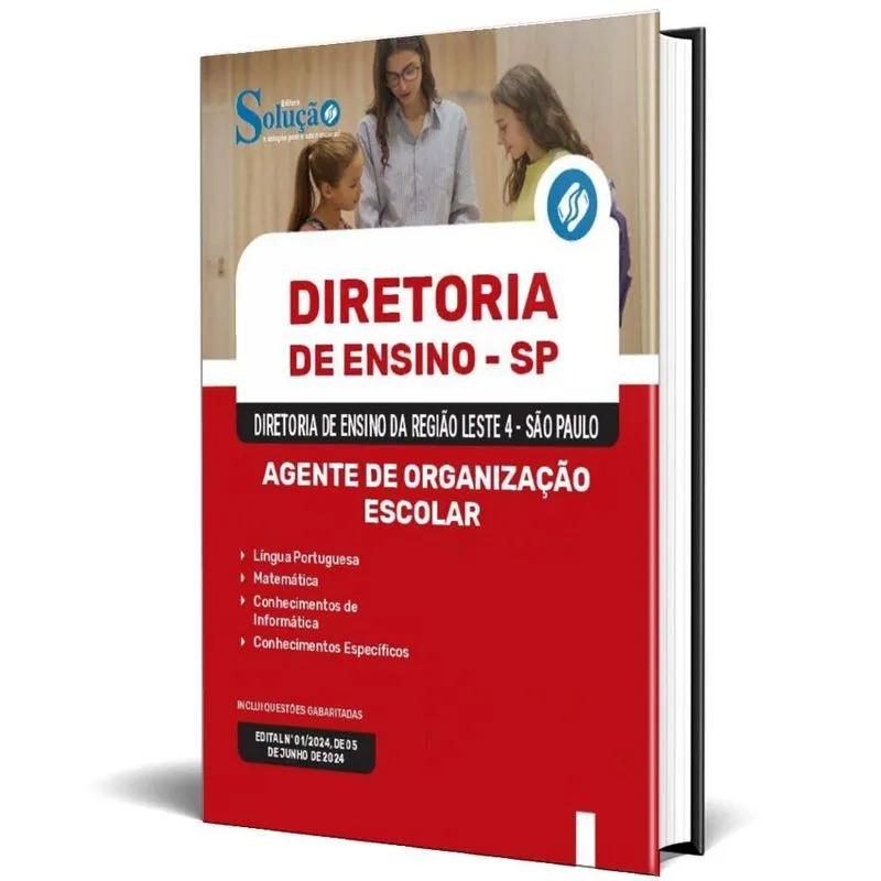 Apostila Diretoria Ensino Da Região Leste 4 Sp 2024 Agente