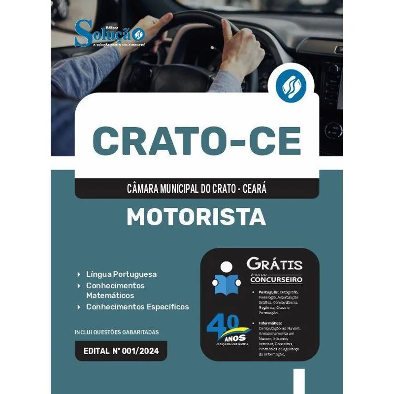 Apostila Câmara Do Crato Ce 2024 - Motorista