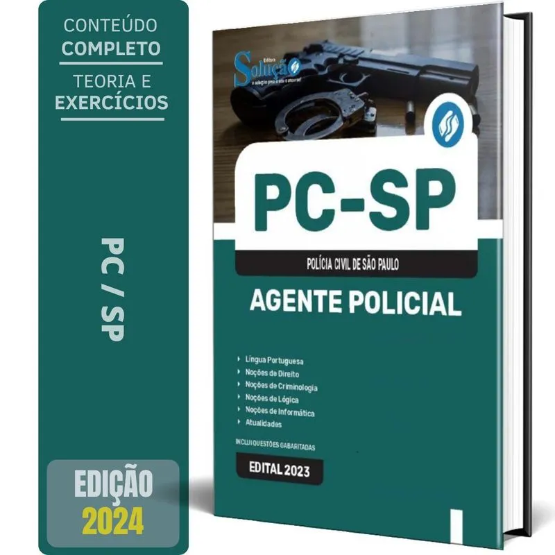 Apostila Concurso Pc Sp 2024 Agente Policial Polícia Civil