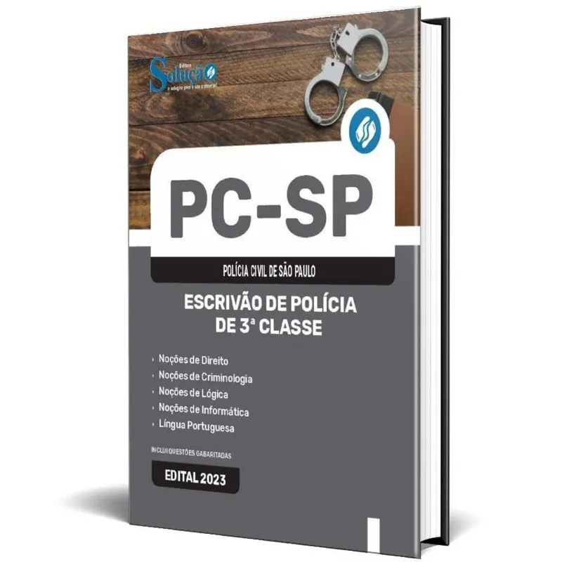 Apostila Pc Sp 2024 - Escrivão De Polícia De 3 Classe