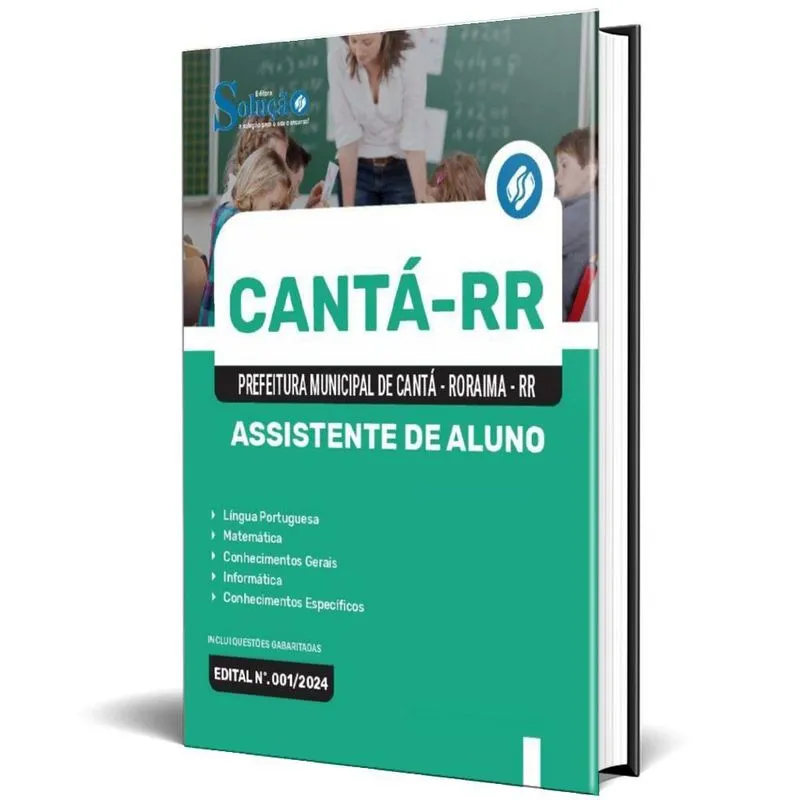 Apostila Prefeitura De Cantá Rr 2024 - Assistente De Aluno