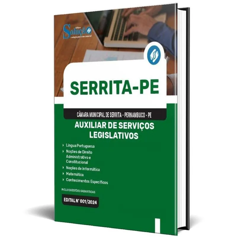 Apostila Câmara Serrita Pe 2024 Auxiliar Serviços