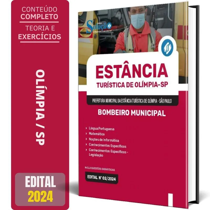 Apostila Prefeitura De Olímpia Sp 2024 - Bombeiro Municipal