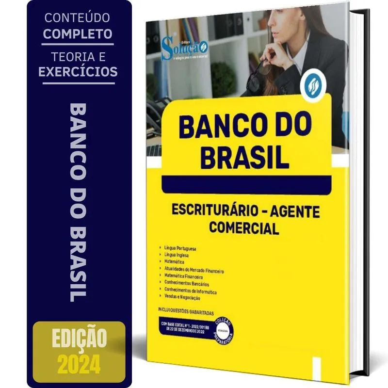 Apostila Banco Do Brasil 2024 Escriturário Agente Comercial