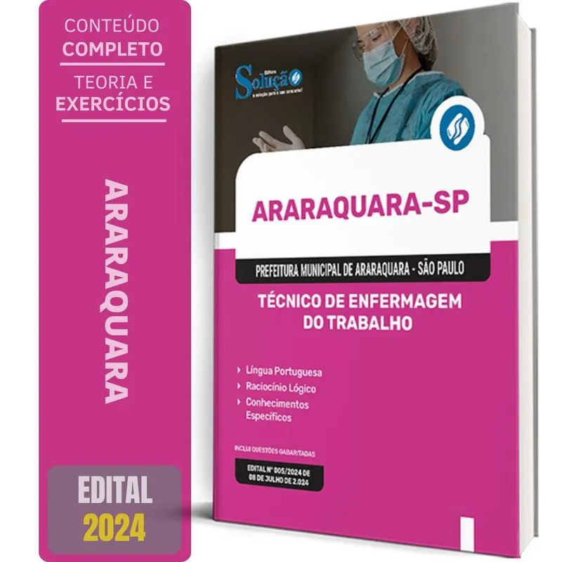 Apostila Prefeitura Araraquara Sp 2024 Técnico Enfermagem Do