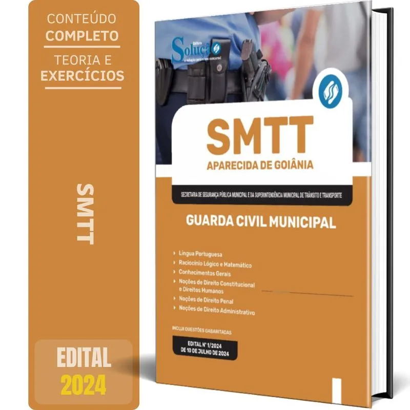 Apostila Smtt Aparecida Goiânia Go 2024 Guarda Civil