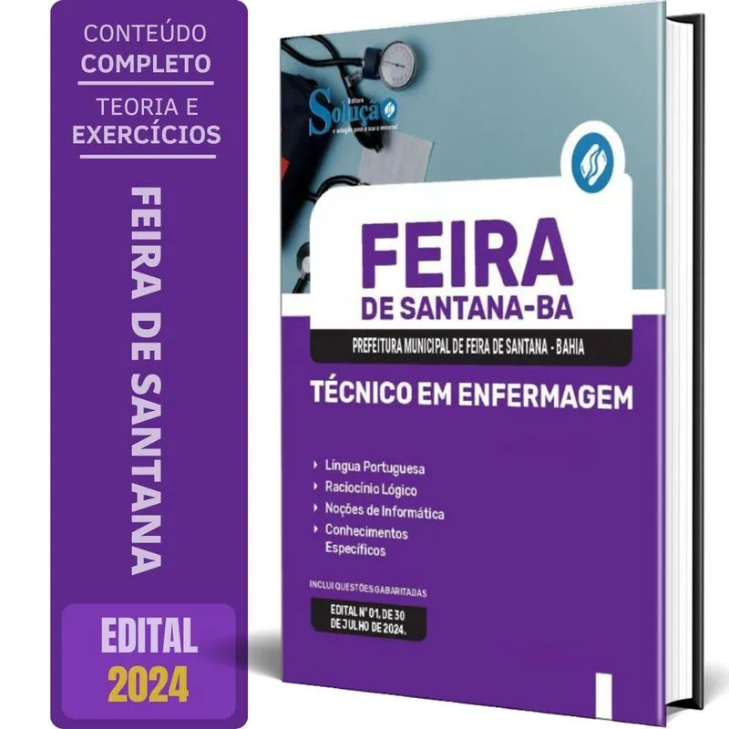 Apostila Prefeitura Feira Santana Ba 2024 Técnico Em