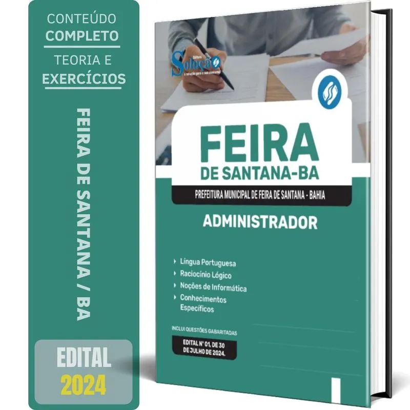Apostila Prefeitura De Feira Santana Ba 2024 - Administrador