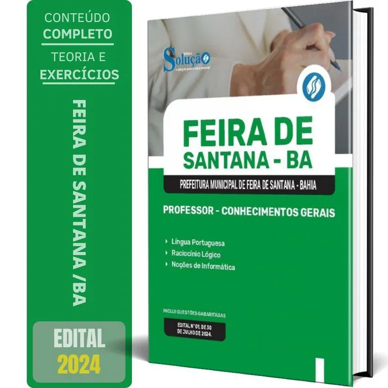 Apostila Prefeitura Feira Santana Ba 2024 Professor