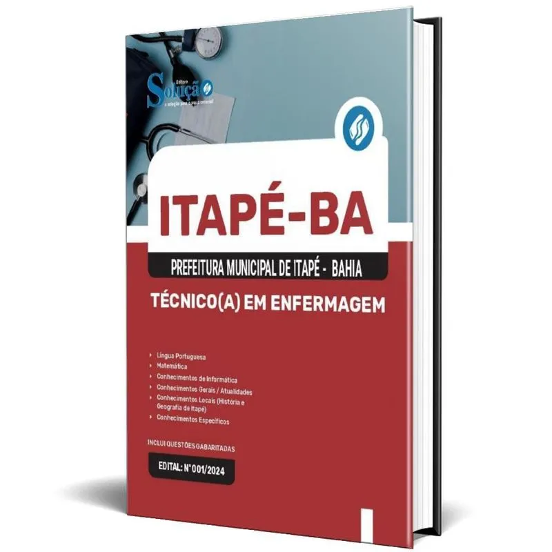 Apostila Prefeitura Itapé Ba 2024 - Técnicoa Em Enfermagem