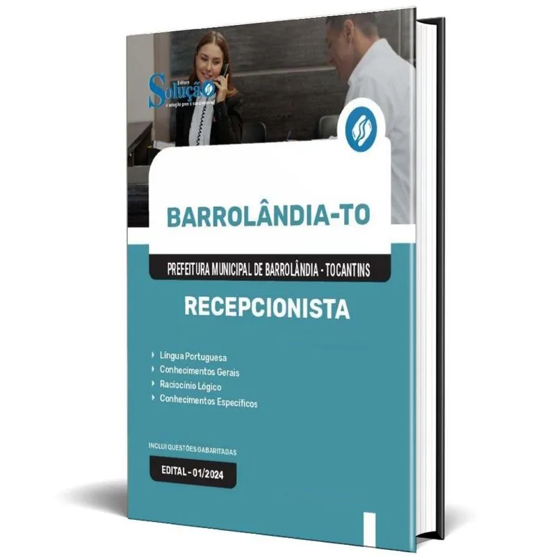 Apostila Prefeitura De Barrolândia To 2024 - Recepcionista