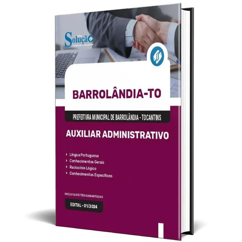 Apostila Prefeitura Barrolândia To 2024 Auxiliar