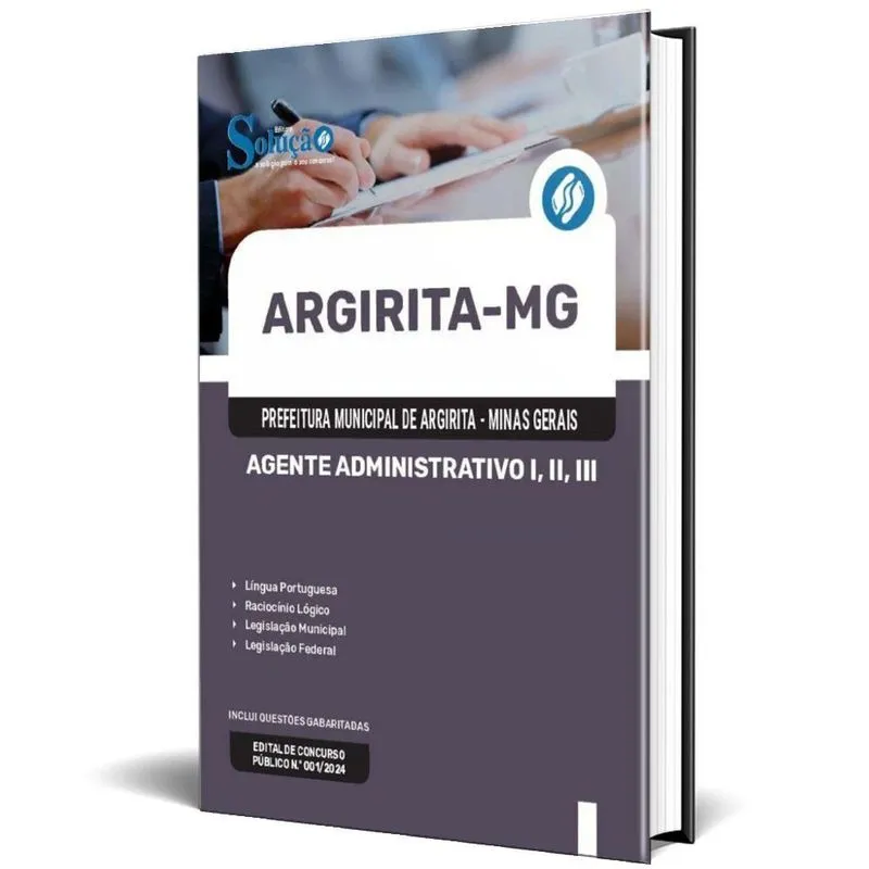 Apostila Prefeitura Argirita Mg 2024 Agente Administrativo