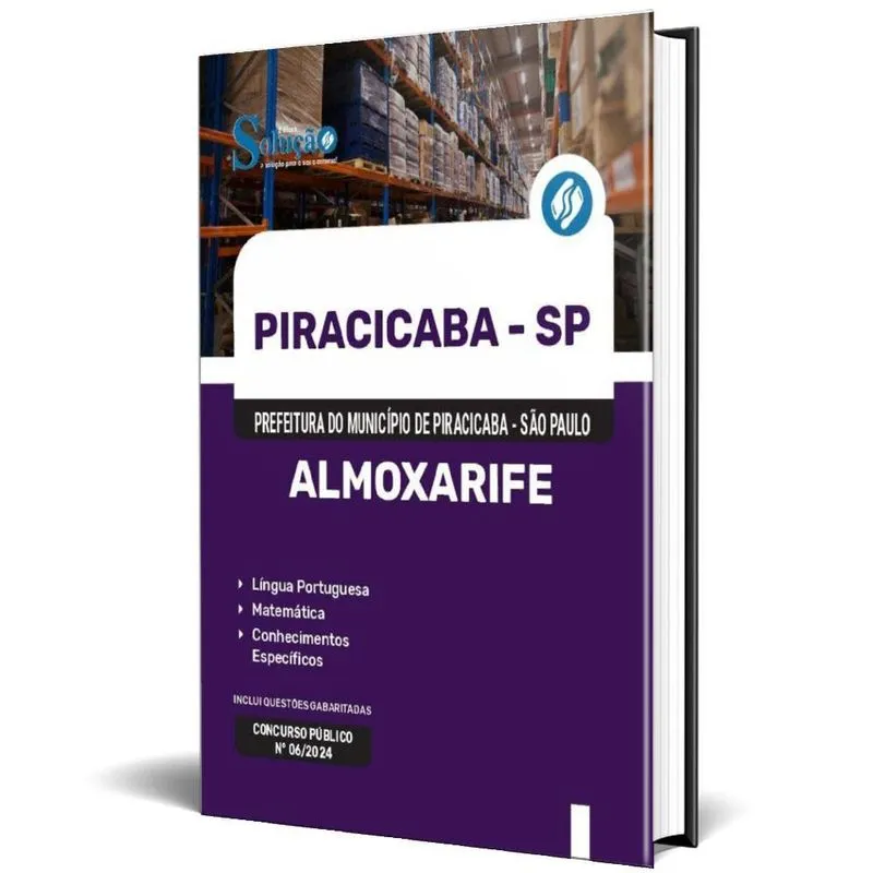 Apostila Prefeitura De Piracicaba Sp 2024 - Almoxarife