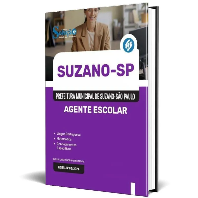 Apostila Prefeitura De Suzano Sp 2024 - Agente Escolar