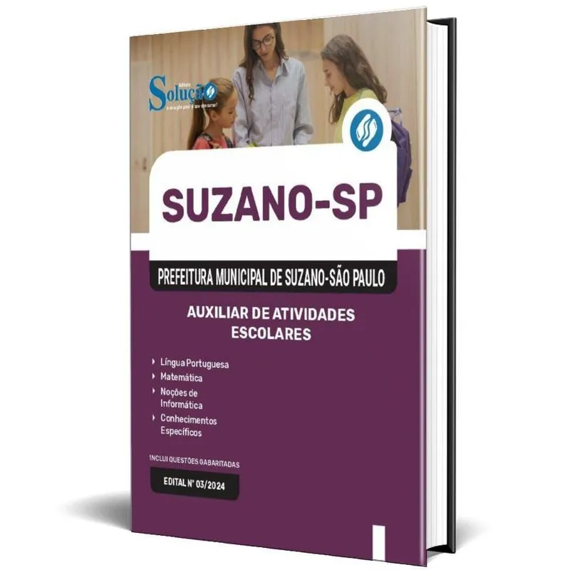 Apostila Prefeitura Suzano Sp 2024 Auxiliar Atividades