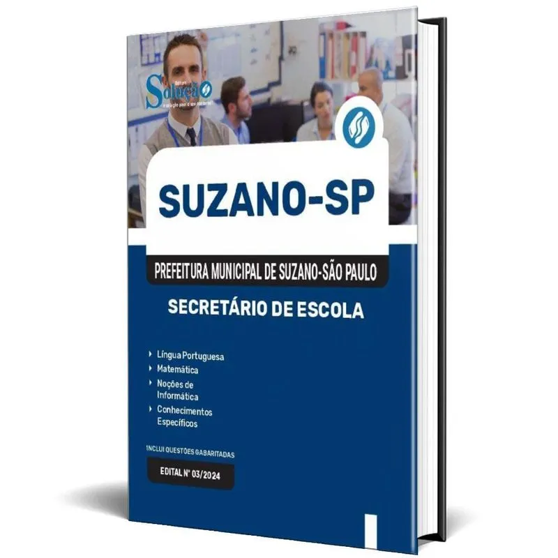 Apostila Prefeitura De Suzano Sp 2024 - Secretário De Escola