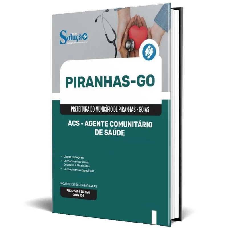 Apostila Prefeitura Piranhas Go 2024 Acs Agente Comunitário
