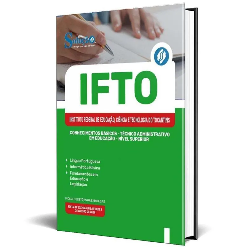 Apostila Ifto 2024 Técnico Administrativo Em Educação Nível