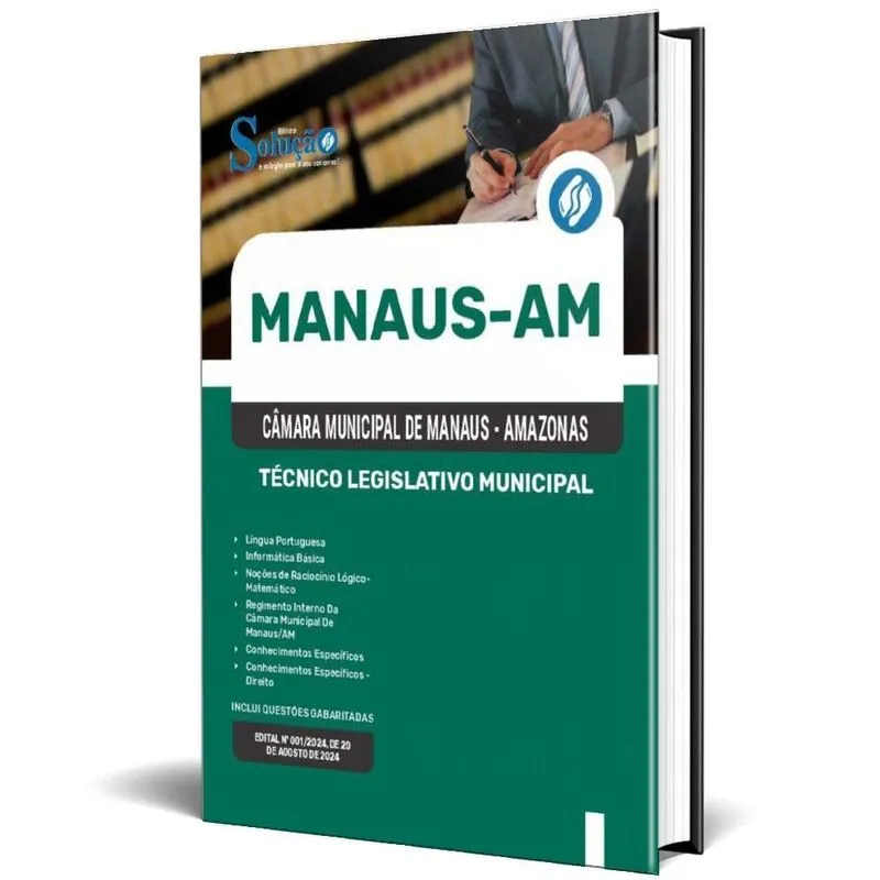 Apostila Câmara Manaus Am 2024 Técnico Legislativo Municipal