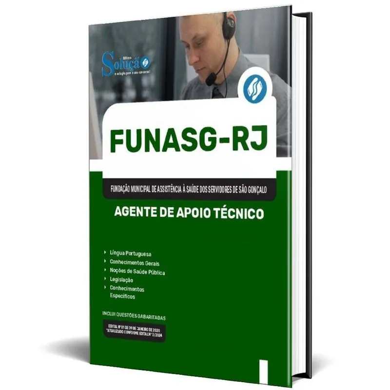 Apostila Funasg Rj 2024 - Agente De Apoio Técnico