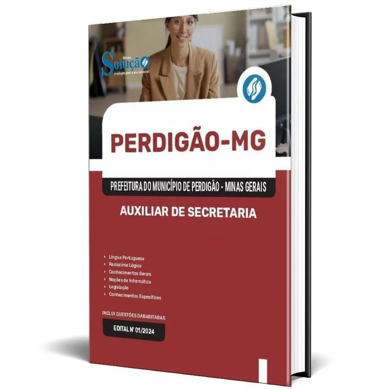 Apostila Prefeitura Perdigão Mg 2024 - Auxiliar Secretaria