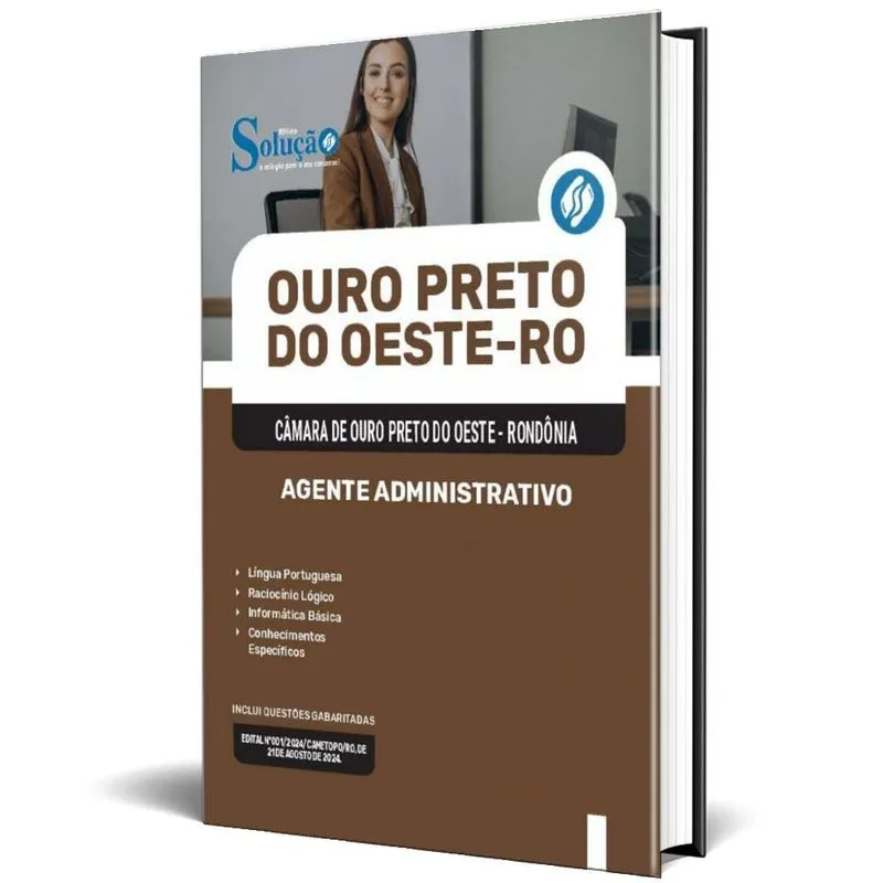 Apostila Câmara Ouro Preto Do Oeste Ro 2024 Agente