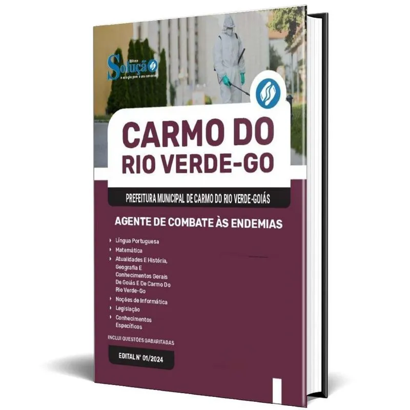 Apostila Prefeitura Carmo Do Rio Verde Go 2024 Agente
