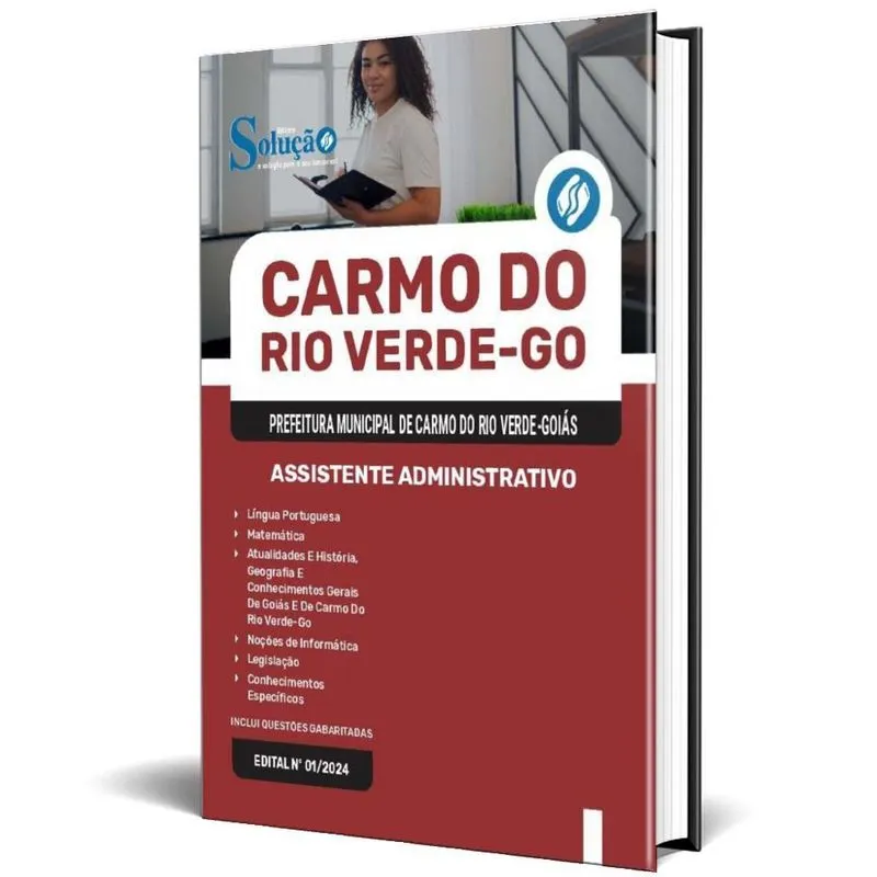 Apostila Prefeitura Carmo Do Rio Verde Go 2024 Assistente