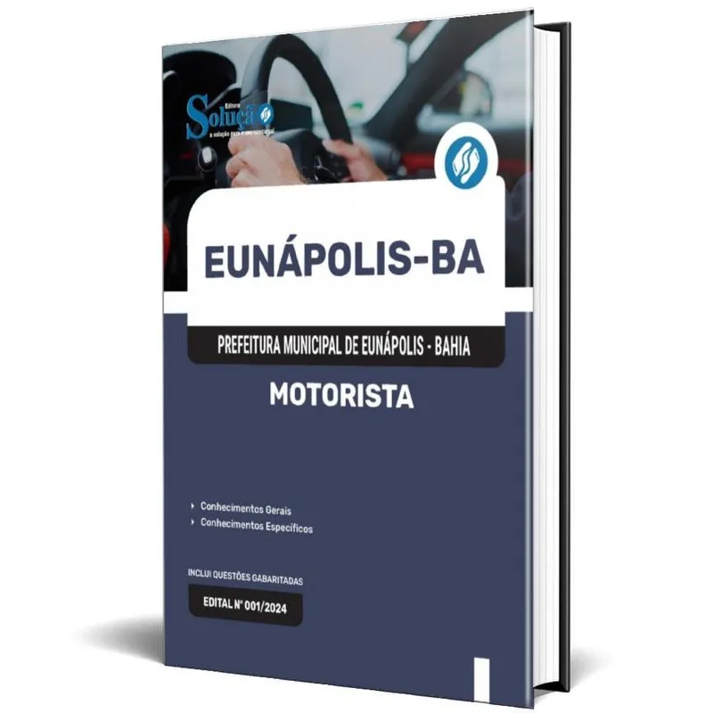 Apostila Prefeitura De Eunápolis Ba 2024 - Motorista