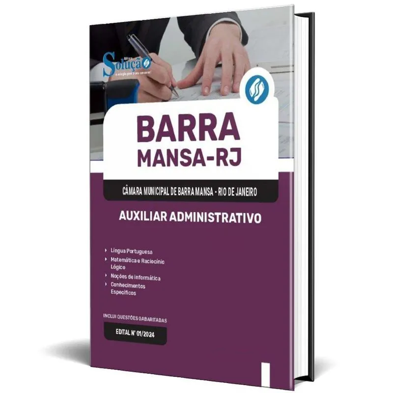 Apostila Câmara Barra Mansa Rj 2024 Auxiliar Administrativo