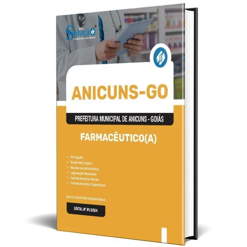 Apostila Prefeitura De Anicuns Go 2024 - Farmacêutico (a)