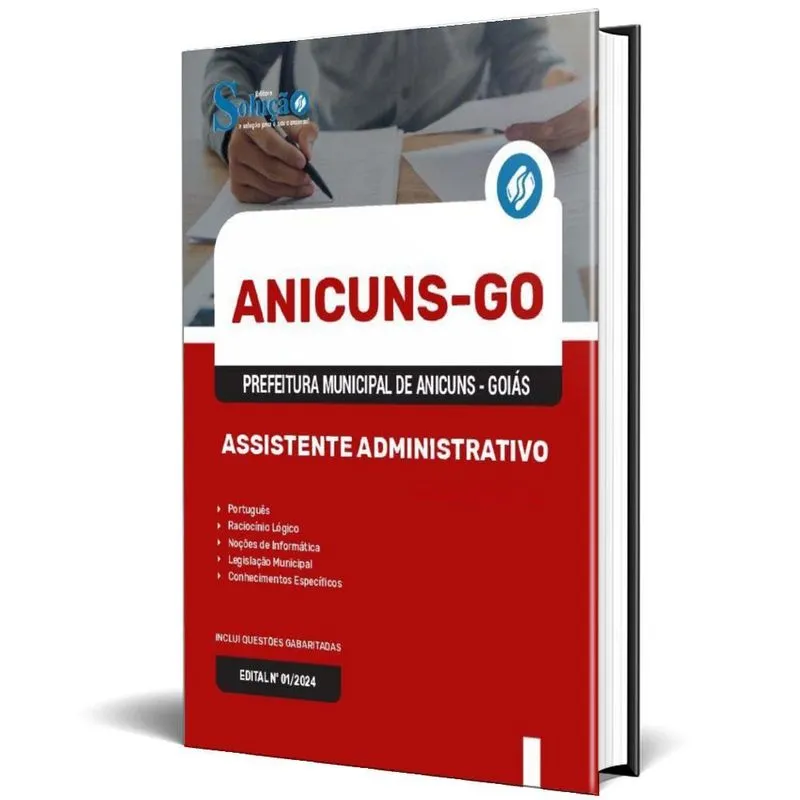 Apostila Prefeitura Anicuns Go 2024 Assistente