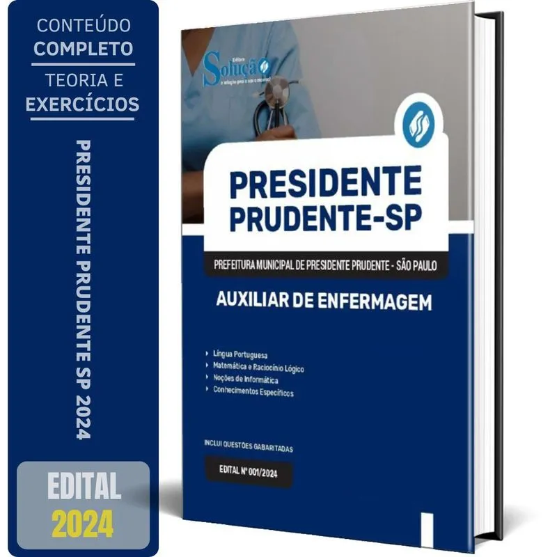 Apostila Prefeitura Presidente Prudente Sp 2024 Auxiliar