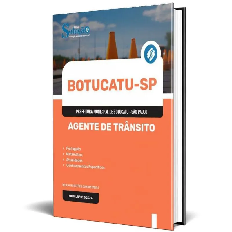 Apostila Prefeitura De Botucatu Sp 2024 - Agente De Trânsito