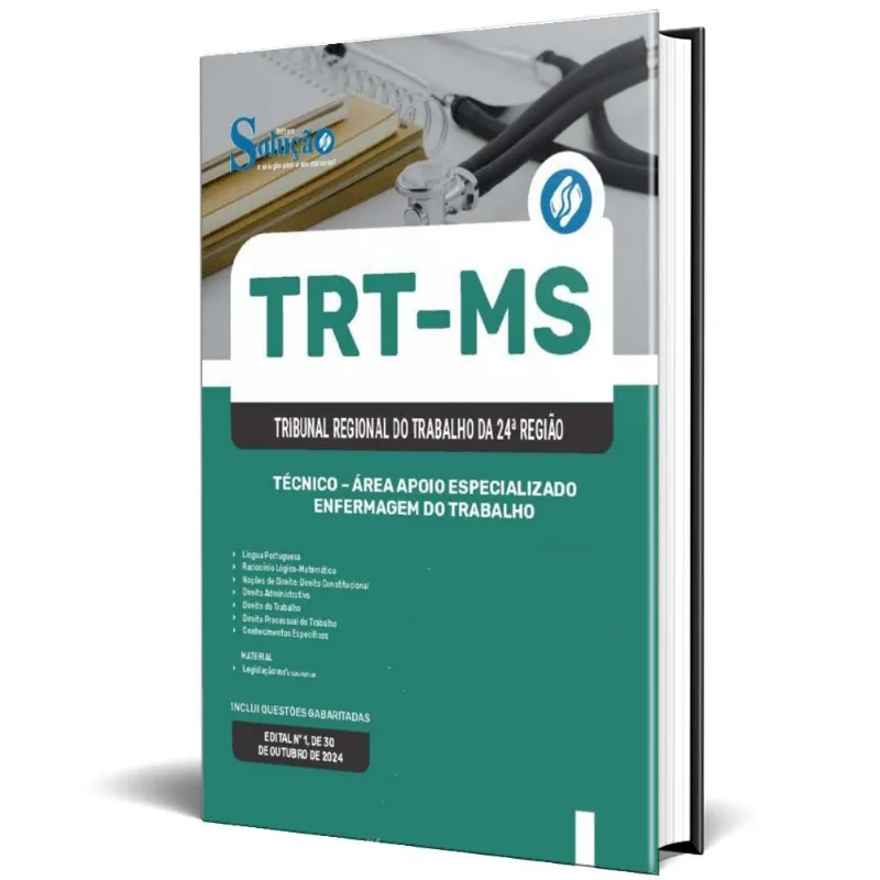 Apostila Trt Ms 2025 Técnico Área Apoio Especializado