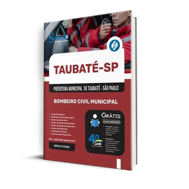 Apostila Prefeitura Taubaté Sp 2025 Bombeiro Civil Municipal