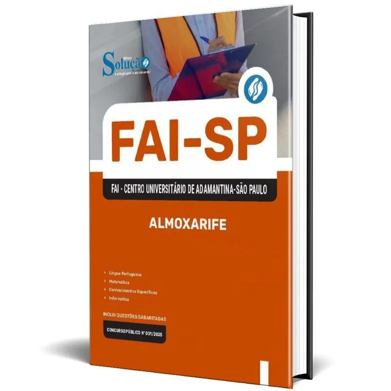 Apostila Concurso Fai Sp 2025 - Almoxarife
