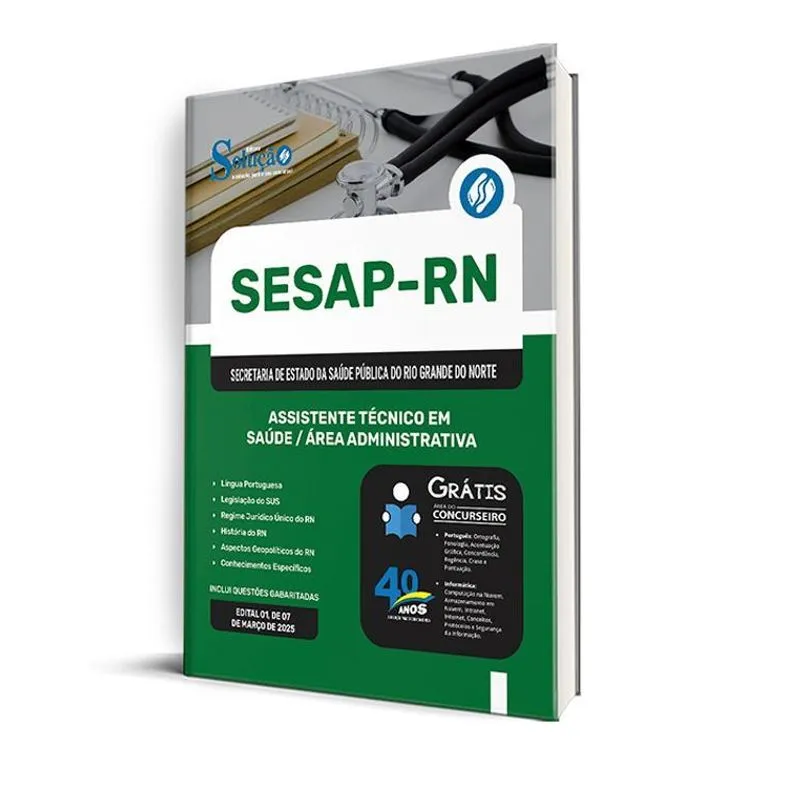 Apostila Sesap Rn 2025 Assistente Técnico Em Saúde Área: