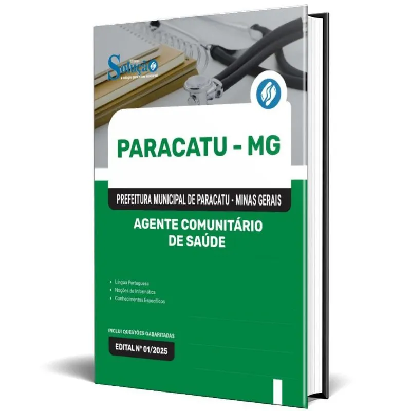 Apostila Prefeitura Paracatu Mg 2025 Agente Comunitário