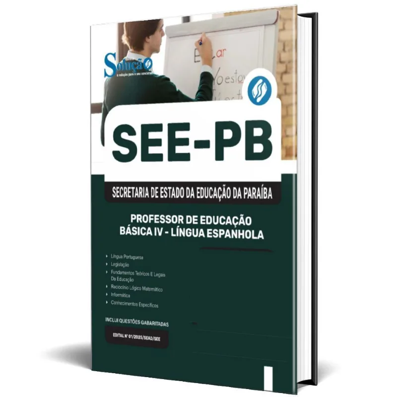 Apostila See Pb 2025 Professor Educação Básica Iv Língua