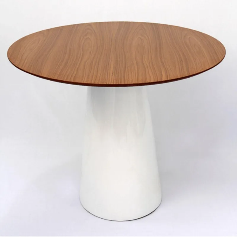 Mesa de Jantar Cone 90 cm Freijó Branco