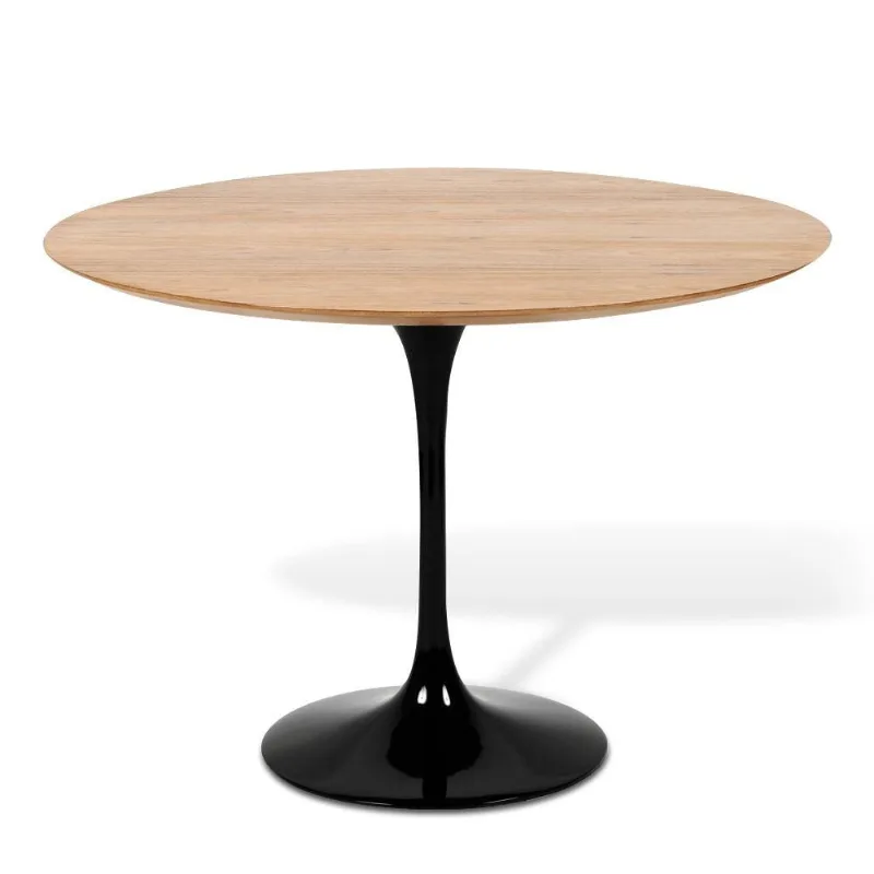 Mesa de Jantar Tulipa Redonda 100cm Freijó Preto