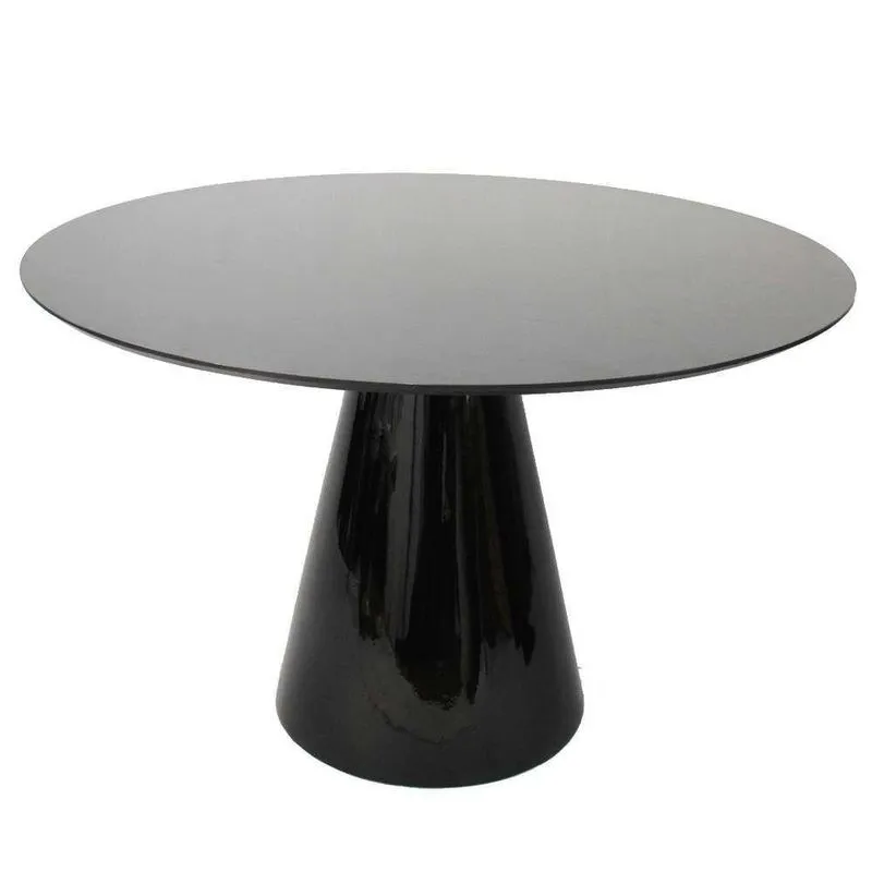 Mesa De Jantar Cone 140 Cm Laqueada Preto