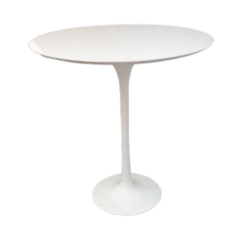 Mesa Lateral Tulipa Saarinen Redonda 41 Cm Laqueada Cor Branco