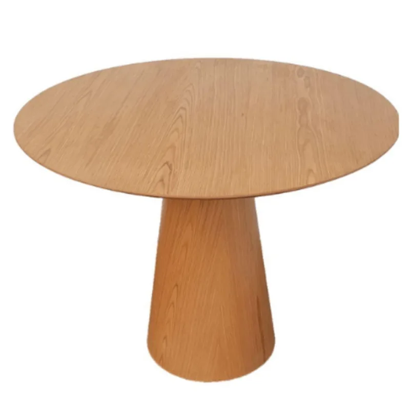 Mesa De Jantar Cone 140 Cm Base Madeira Freijó Tampo Freijó Marrom