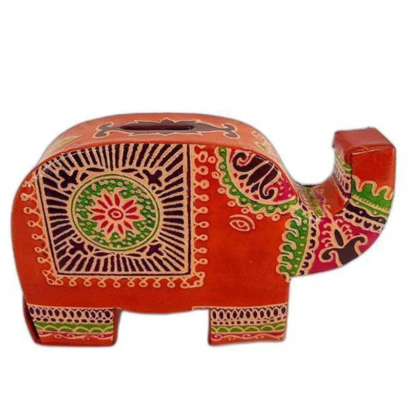 Cofre Formato Elefante Material Sintético Ecológico Estofado