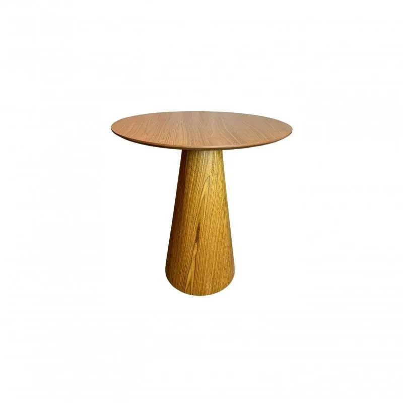 Mesa De Jantar Cone 60cm Base Madeira Freijó Tampo Freijó Marrom