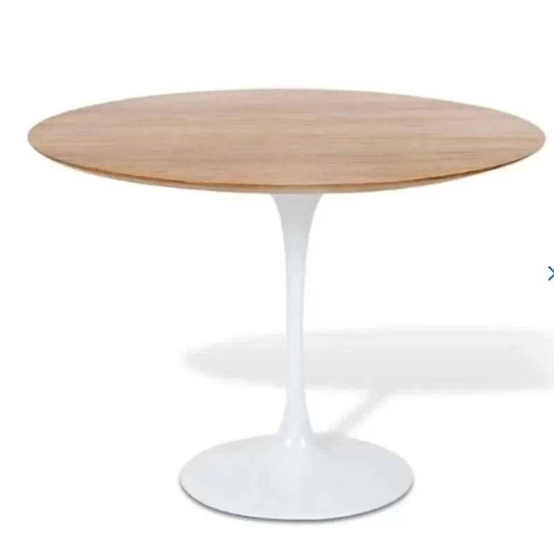 Mesa De Jantar Tulipa Saarinen Redonda 70 Cm - Freijó Branco