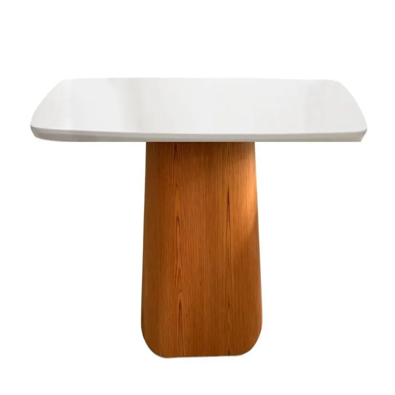 Mesa De Jantar Cone Retangular 220X120cm Tampo Laqueado